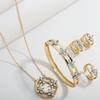 Luxury Stainless Steel Bracelet Ring Set for Women Men  four-leaf clover No Fading Waterproof Couple Jewelry Holiday Gift