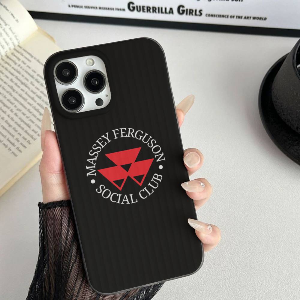Massey Ferguson Phone Case Stripe Silicone For For IPhone 11 12 13 14 15 16 17 Plus Pro Max Cover