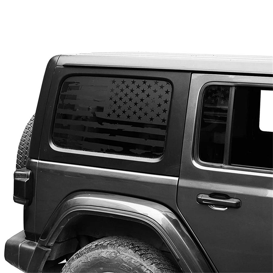 Rear Window USA Flag Decals for Jeep Wrangler JL
