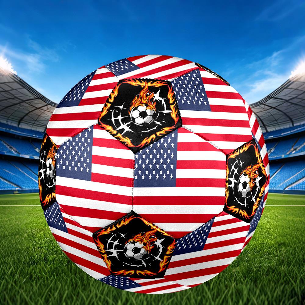1pc American Sports Theme Size 5 Soccer Ball Professional Match Training Football Indoor &Outdoor Sports Ball Lightweight Durable c6639