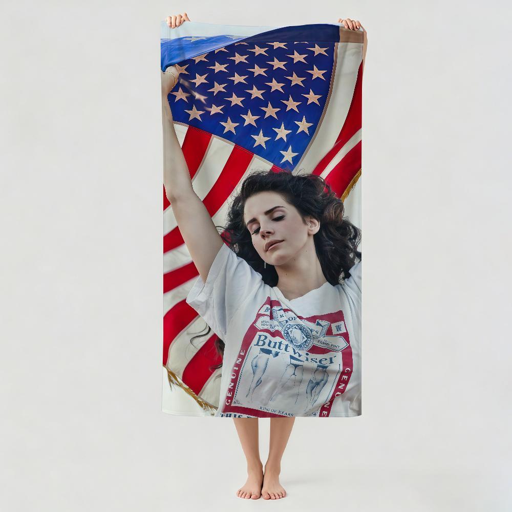 Sänger L-Lana Del R-Rey Handtuch Trocknen Badetuch Anwendbar Für Leichtes Schwimmen Camping Yoga Strand Aus