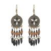 Bohemian Ethnic Beaded Teardrop Tassel Earrings