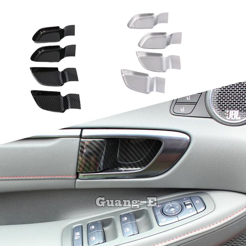For Hyundai Sonata DN8 10Th Car Cover Body Trim ABS Door Inner Handle Bowl Armrest Handrail Frame Stick 4Pcs