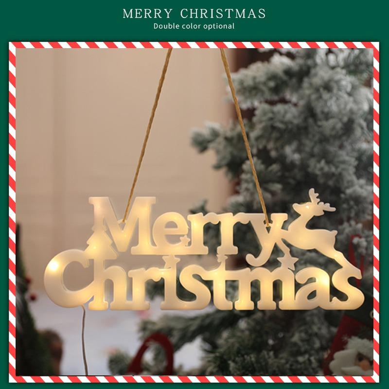 Merry Christmas Sign Lights with String Lights LED Alphabet Light Home Atmosphere Decoration