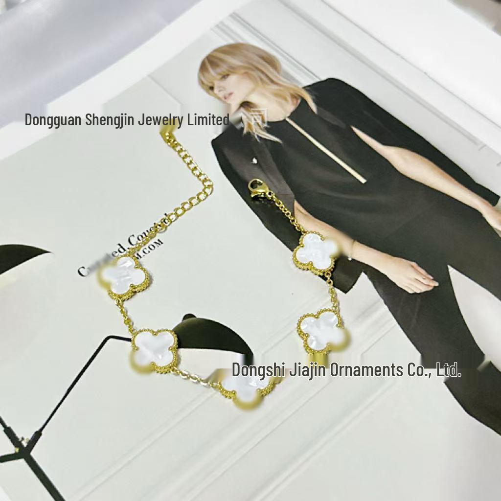18K Gold-Plated Four-Leaf Clover Bracelet - Elegant, Durable & Versatile Women's Jewelry
