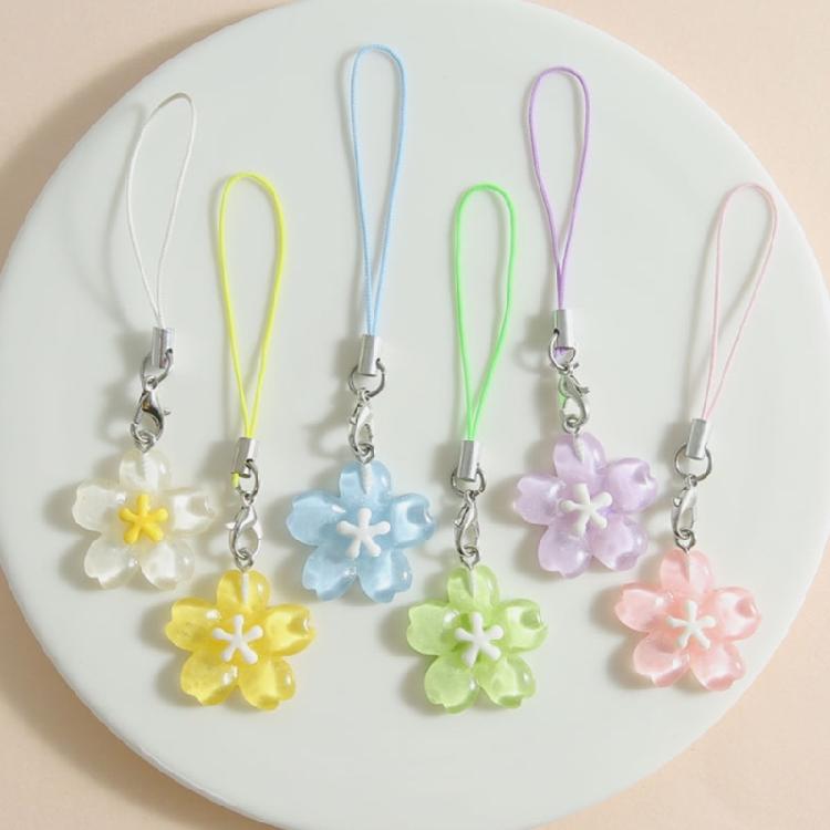 Breloc Dulce Floral cu Pandantiv Floare Rășină Plastic Lanyard Dulce Japonez pentru Telefon Cadou Pentru Prieten Elevi Adolescenți