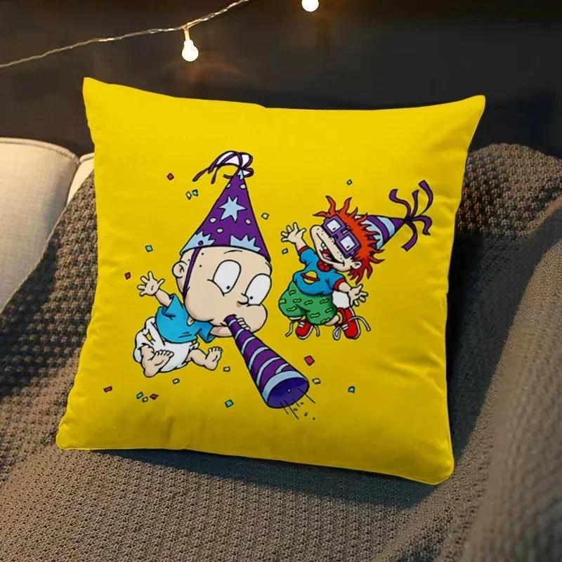 cartoon Pillowcases R-Rugrats Square Cushion Cover Luxury Pillow Cover Pillow Case Sofa Bed Room Decor Dakimakura Wedding Gift