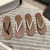 Slippers Women's Summer Wear 2025 New Flip-flops Fashion Versatile Ins Trendy Cool Slippers Flat Bottom Internet Celebrity Pinch