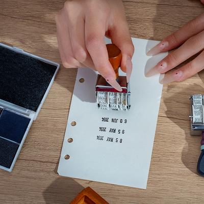 Vintage Date Stamp Diy Account Adjustable Year Month Day Roller Stamp Cross-Border Year Stamp