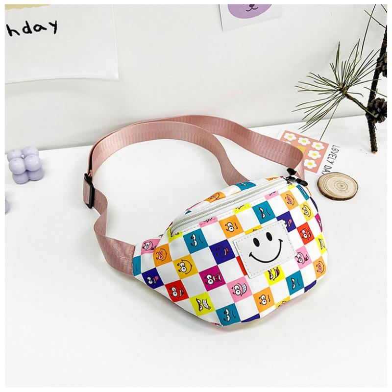 Children's Fanny Pack New Women's Bag Fashionable and Sweet Shoulder Messenger Bag Plaid