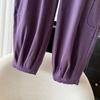 Autumn Plus Size Women's Elastic Waist Drawstring Loose High Stretch Cuffed Straight Leg Casual Pants