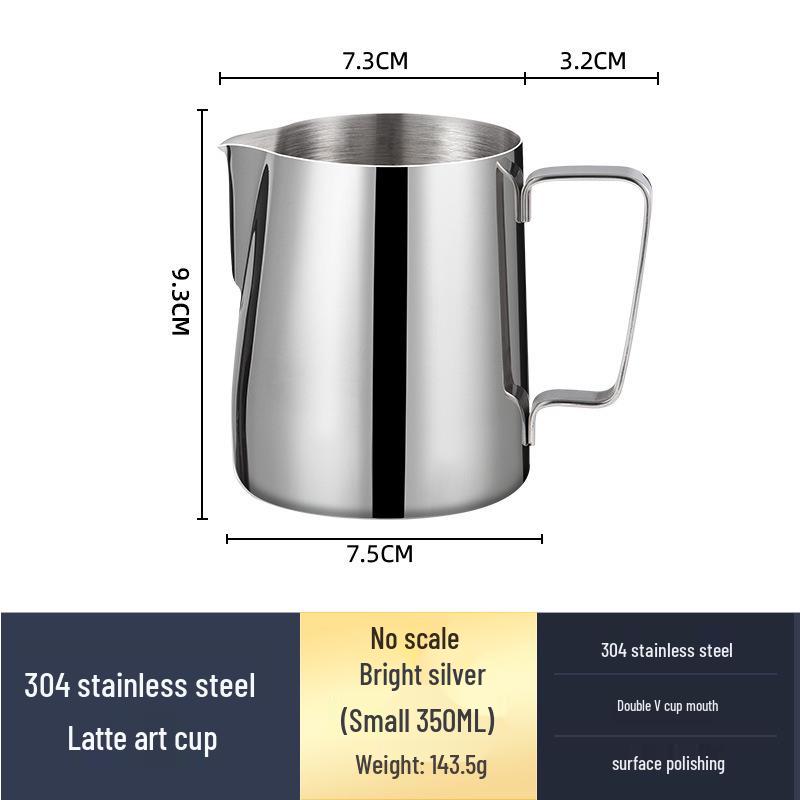 Bomber Sub-brand Latte Art Pitcher - 350ML/600ML Stainless Steel Frothing Cup with Scale