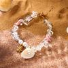 Rinhoo Imitation Pearl Shell Pendant Bracelet for Women Starfish Crushed Stone Charm Bracelet Summer Beach Jewelry
