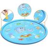 100/170cm Kids Inflatable Water Splash Play Pool-Outdoor Round Sprinkler Mat Funny Yard Water Spray Pad for Children Summer Fun