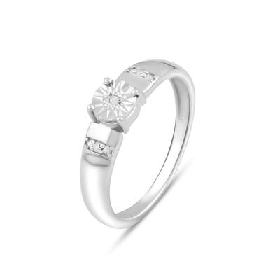 Silver Ring with Natural Diamonds 0.03ct (2075608) 2.45 Gr. 925 Samples