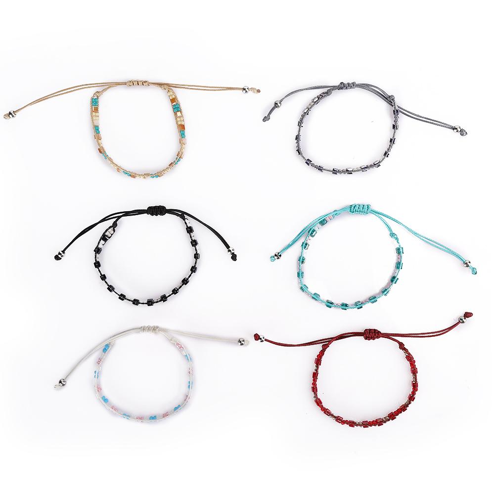 6pcs Bracelet Vintage Colorful Fashionable Personality Women Bracelet Jewelry Gift