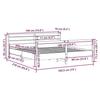 VidaXL Cadre de lit sans matelas cire marron 180x200cm bois pin massif 3306920