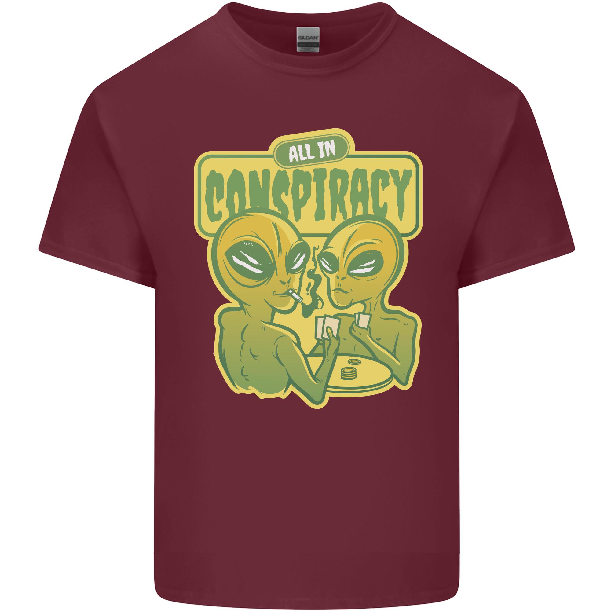 All in Conspiracy Funny Alien Poker Card Game Unisexs Light Cotton TShirt S