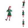 Delightful Christmas Elf Cosplay Costume Couple Outfit For Fancy Dress Xmas Party Role Play