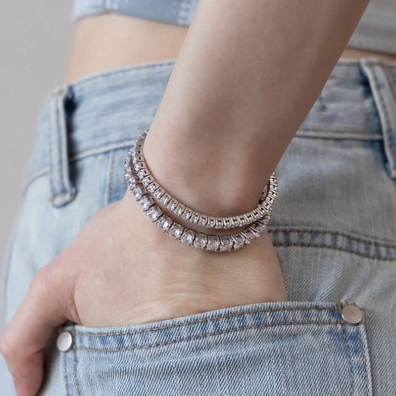 TATIANA Surgical Line Cubic Bracelet BR2196 (3mm, 4mm, 5mm)