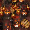 Halloween LED Light String Horror Eyeballs Pumpkin Spider Bat Skull Lamp 1.5m 10LED Trick Or Treat Happy Halloween Party Decor