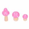3PcsCelsiusSet Mushroom Crafts Innovative Cute Wooden Ornaments   Desktop Decoration
