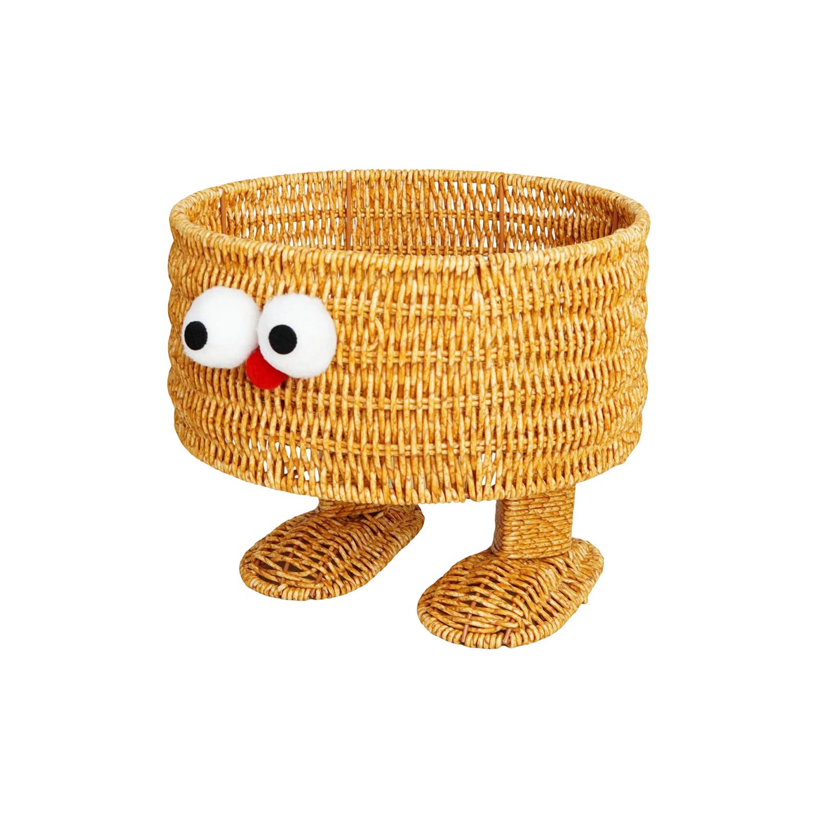 

Faux Rattan Storage Basket Creative Multi Purpose Organizer One Size