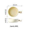 ZISIZ Ceramic Handled Serving Bowl