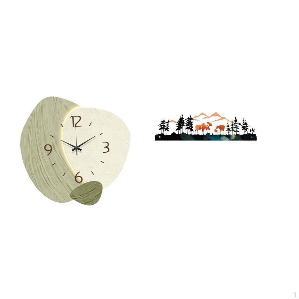 Silent Deer Wall Clock Sculpture for Kitchen Office Farmhouse Garden Fence Outdoor Indoor Porch Room