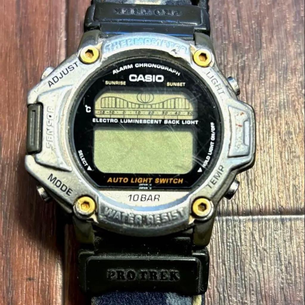 Used CASIO PRO TREK PRT-11 Tide Graph Moon Phase