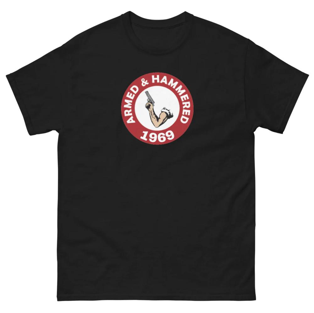 

Mens Armed and Hammered 1969 T Shirt Funny Drinking DUI Gym Sarcastic Humor Tee Unisex T-Shirt M