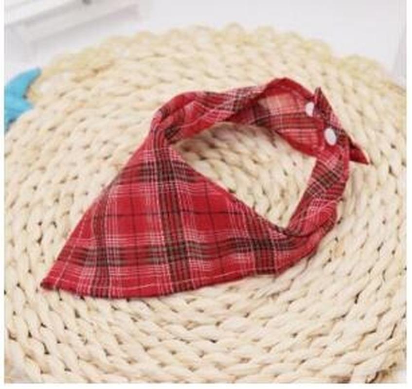 

Хлопковые детские нагрудники, ткань для отрыжки, треугольные детские нагрудники в шотландском стиле, регулируемый клетчатый нагрудник для детского питания, нагрудники для младенцев