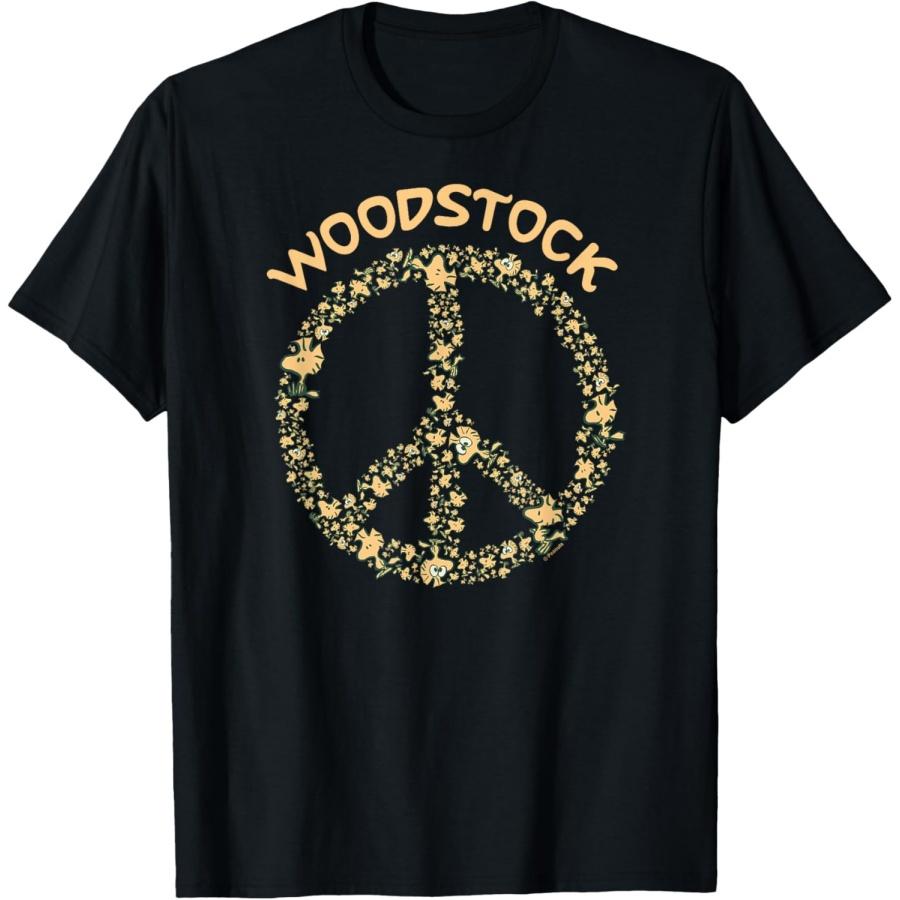 Peanuts Woodstock 50th Anniversary Peace Sign T-Shirt S