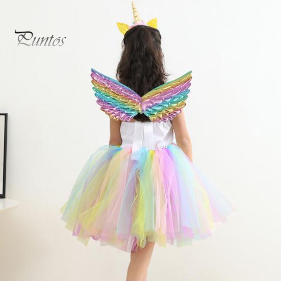 Çocuk Performansı Melek Kanatları Renkli Prenses Görünümü Hafif Yeniden Kullanılabilir Sahne Gösterisi Aksesuarı Cadılar Bayramı Noel Cosplay Kanatları Aksesuarı