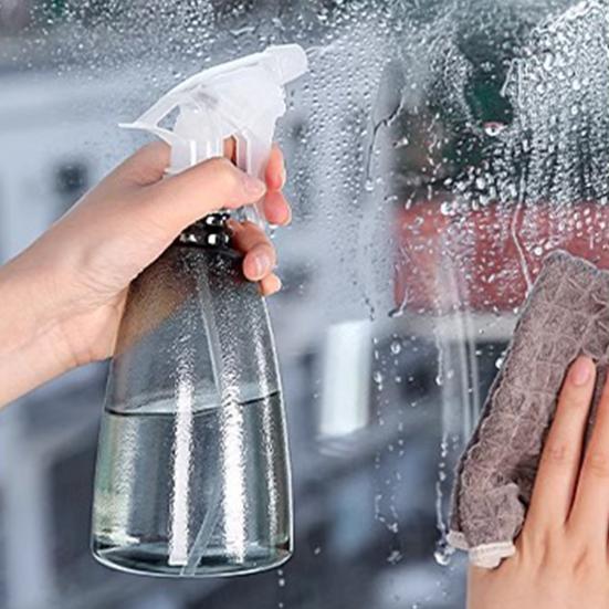 500ml Spray Bottle Transparent Refillable Spray Bottle with Adjustable Nozzle Plant Mister Bottle for Cleaning Watering Hair Cooking Gardening