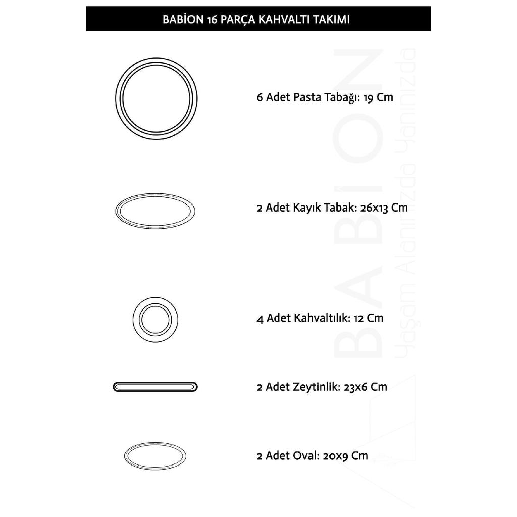 Gera Flower Patterned Luxury Ceramic 16 Piece Square Breakfast Set For 6 Persons