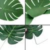 10pcs Hawaii Artificial Palm Leaf Turtle Back Leaf Jungle Beach Theme Party Flower Arrangement Mat Accessories Cup Mat