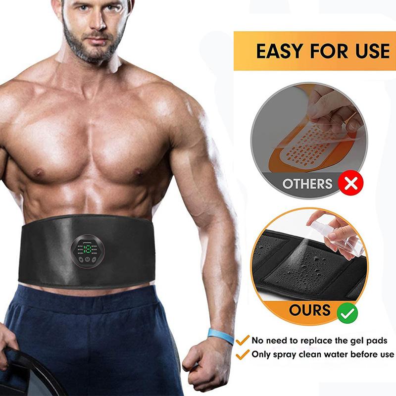 EMS Trainer Abdominal Muscle Stimulator Waist Support Belt Electro Muscle Stimulation Body Slimming Massager Fitness Equiment