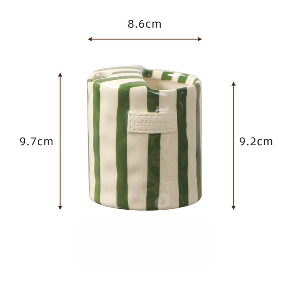 Gifts Retro Striped Coffee Mug Hand-Painted Handheld Ceramic Mark Cup Water Cup Accessories 350ML Coffee Mug 301-400ml