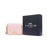 Coach Mini Gold Chain Accessory Coated Canvas Wallet Pink Women Wallet CEF59-IMPO
