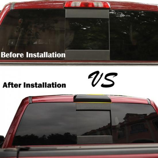 Rear Back 3rd High Brake Light Cover Trim For Silverado/Sierra 14-18Smoked Black