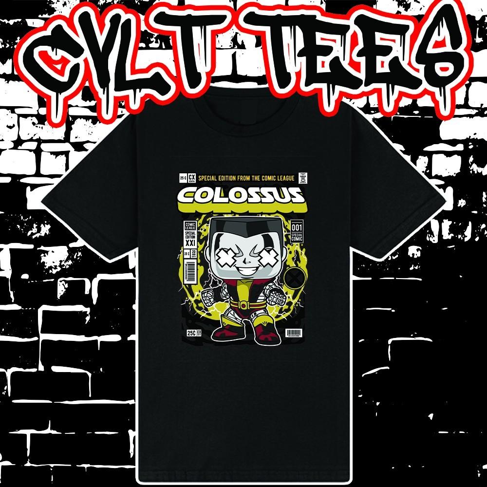 

Colossus Comic Book Cover style Tee ~ 100% Cotton Unisex T-Shirt XXXXL