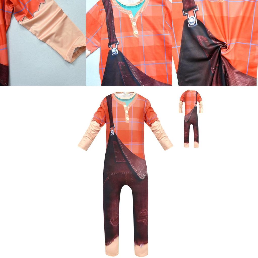 Kids Wreck-it Ralph 2 Cosplay Costume Jumpsuit Styled For Maximum Comfort And Fun