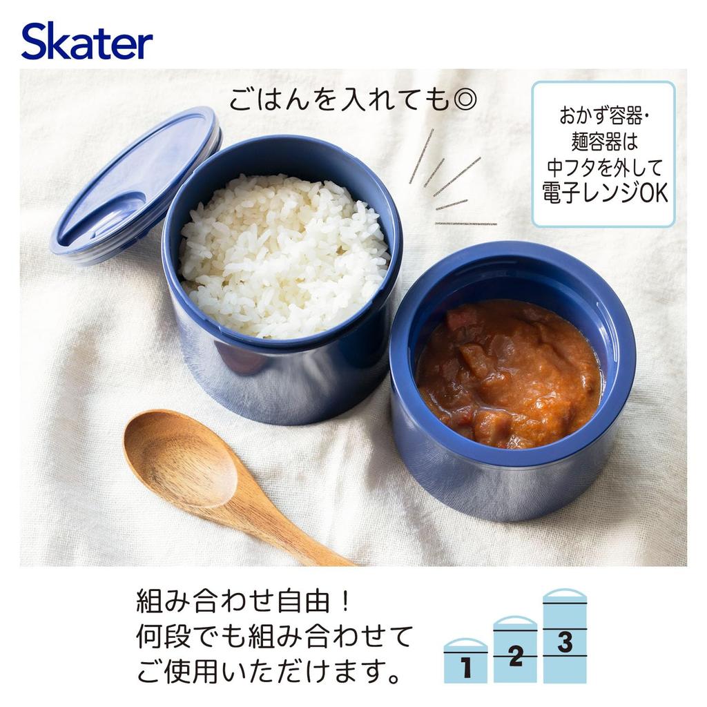 Skater Cold Noodle Lunch LRTM8 Box, White,