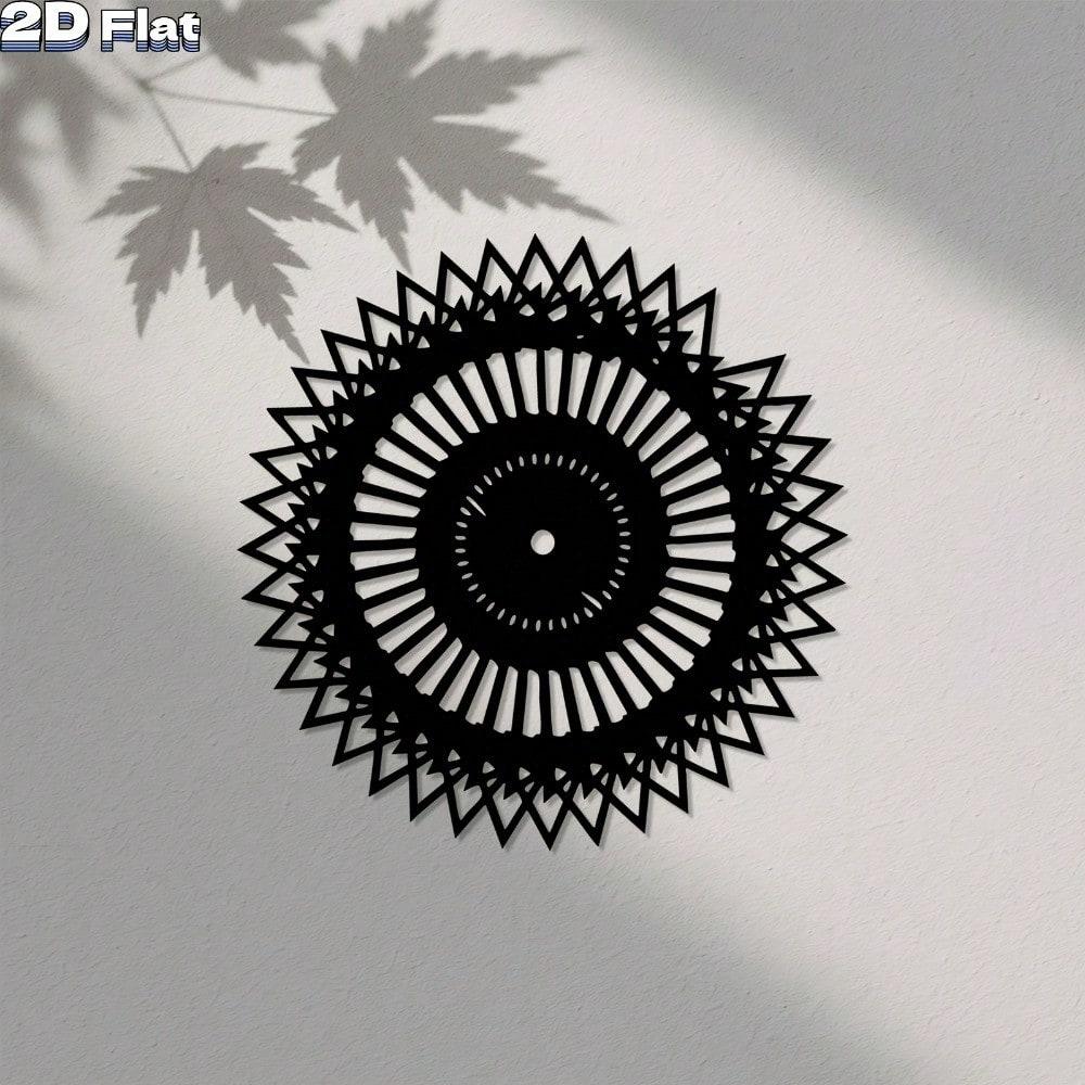 1pc Premium Mandala Metal Wall Art, Iron Statue for Indoor/Outdoor Decor Gift