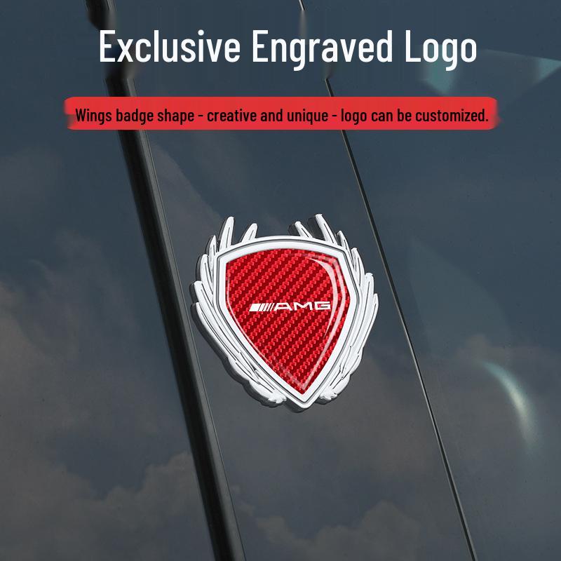 Mercedes GLC300L/GLC260L Metall Flügel Emblem Seitenfenster Aufkleber