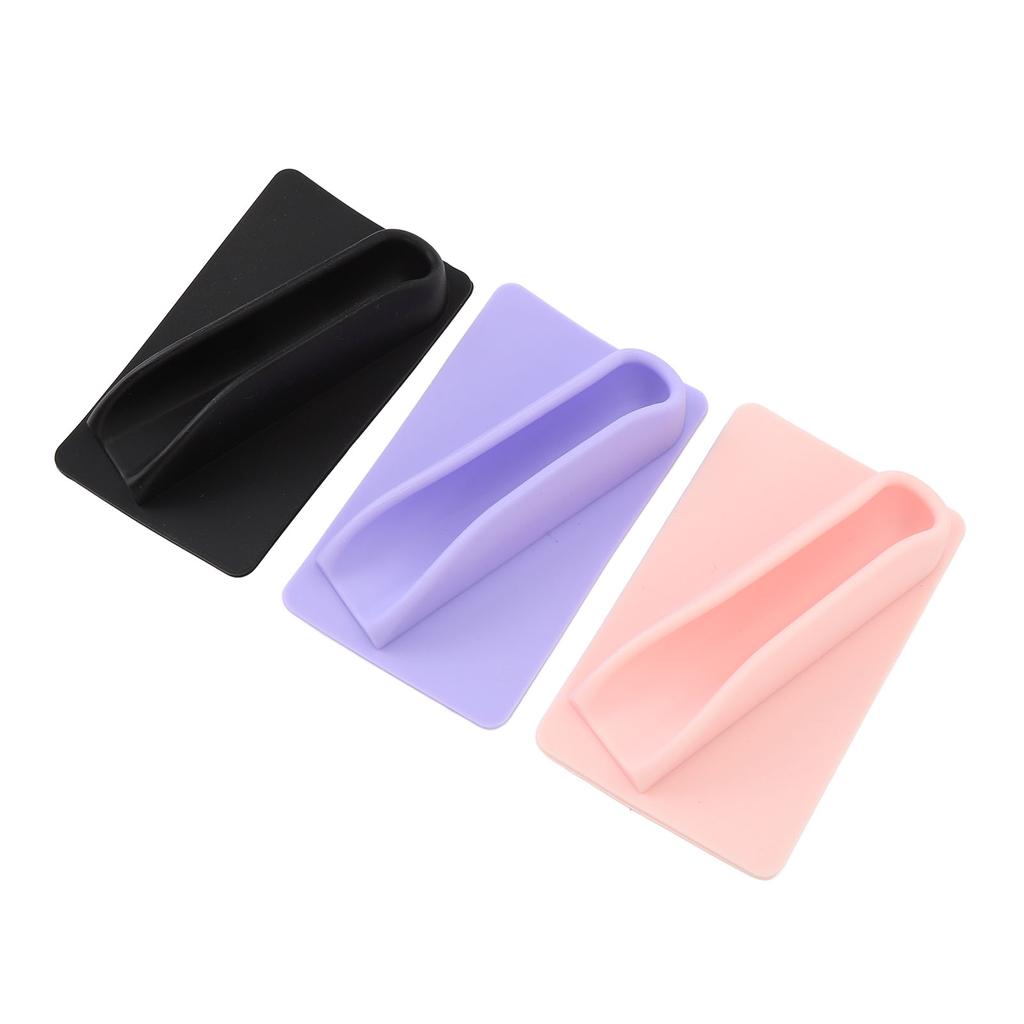 3pcs Lipstick Phone Holder Silicone Lip Holder Portable Lip Gloss Sleeve with Adhesive Backing for Cell Phone