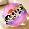 Powerpuff Girls 8 Ribs 3Fold Black Glue Uv Protection Umbrella Sun Protection Rainproof Compact Folding Umbrella For Travel Daily Use C923861