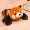 20Cm Kawaii Small Animals Cartoon Plush Toy Lying Monkey Red Panda Bear Sloth Capybara Doll Hand Size Plushie Appeasing Gift