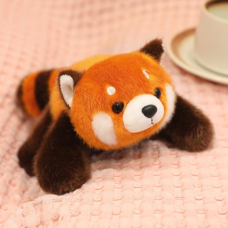 20Cm Kawaii Small Animals Cartoon Plush Toy Lying Monkey Red Panda Bear Sloth Capybara Doll Hand Size Plushie Appeasing Gift